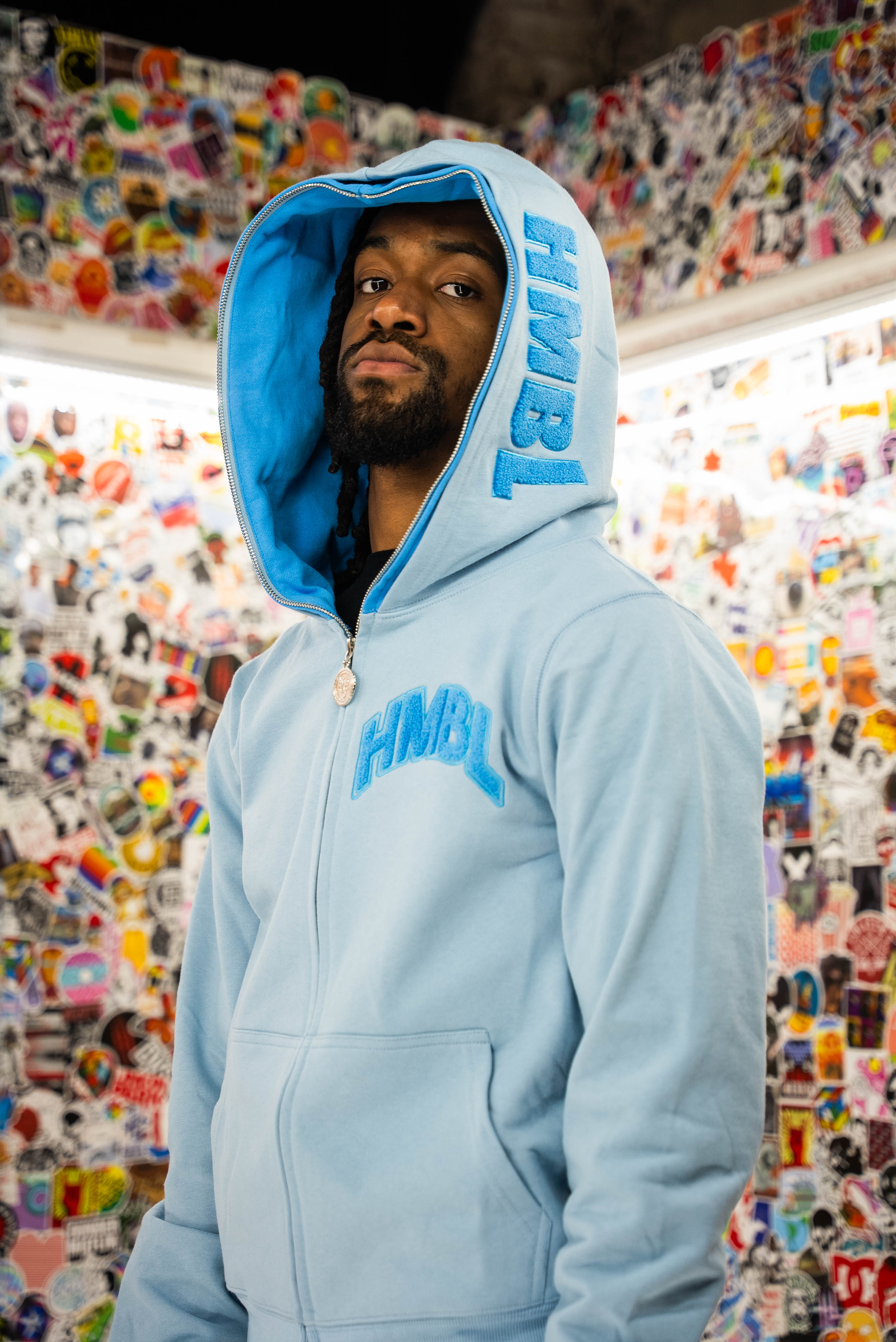 BABYL XXL プルオーバーフーディ HMBL OG Baby Blueberry Double Full Zip Hood