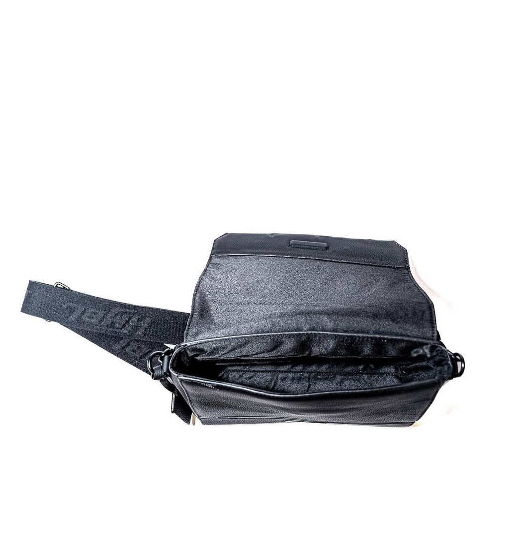 HMBL Embossed Skull Crossbody Bag - Luxury Patent Black