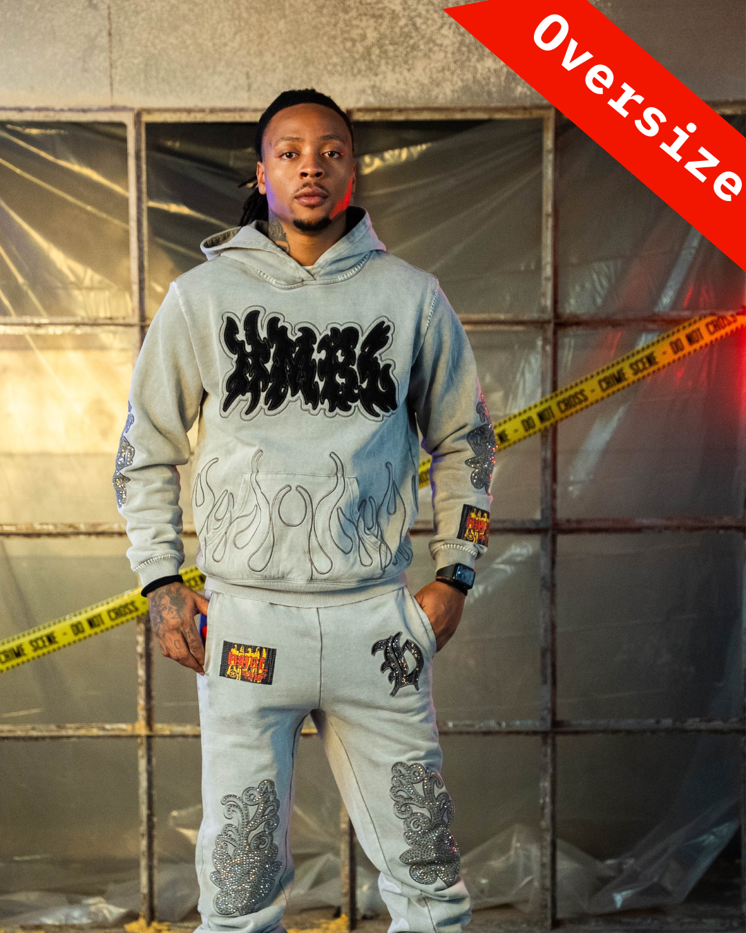 Cool Grey SZN 5 NO Rhinestone Pullover (Oversized) Hoodie