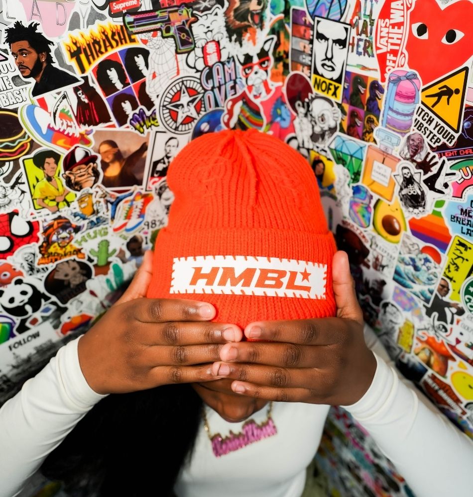 Fall Orange No Ears Beanie