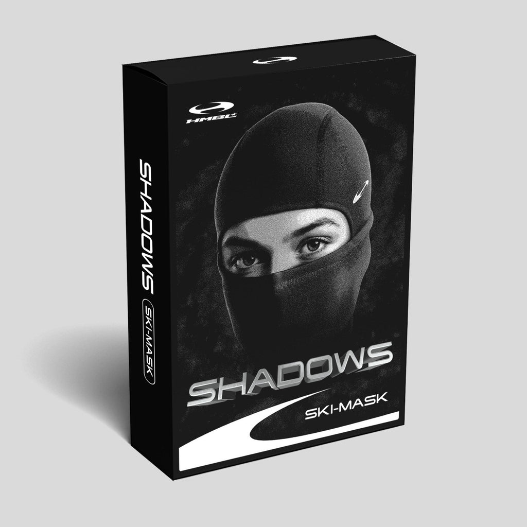 HMBL Elite Blackout Reflective Thermal Ski Mask - Simple Logo