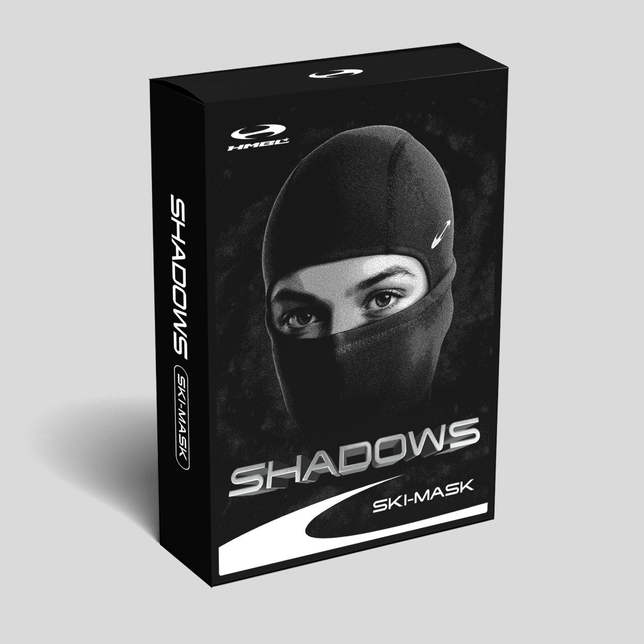 HMBL Elite Blackout Reflective Thermal Ski Mask - Simple Logo