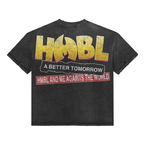 HMBL Against The World Graphic Tee | Vintage Washed 90s Rap T-Shirt