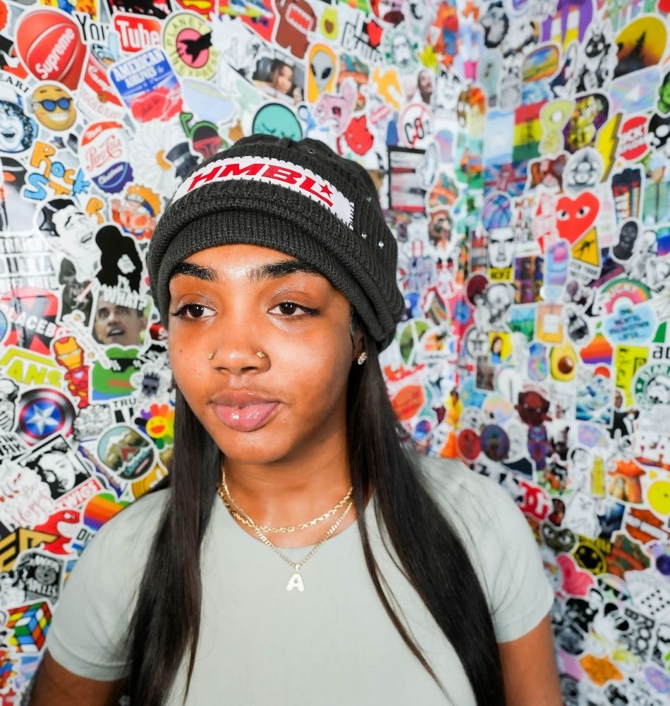 Charcoal Red Rhinestone No Ears