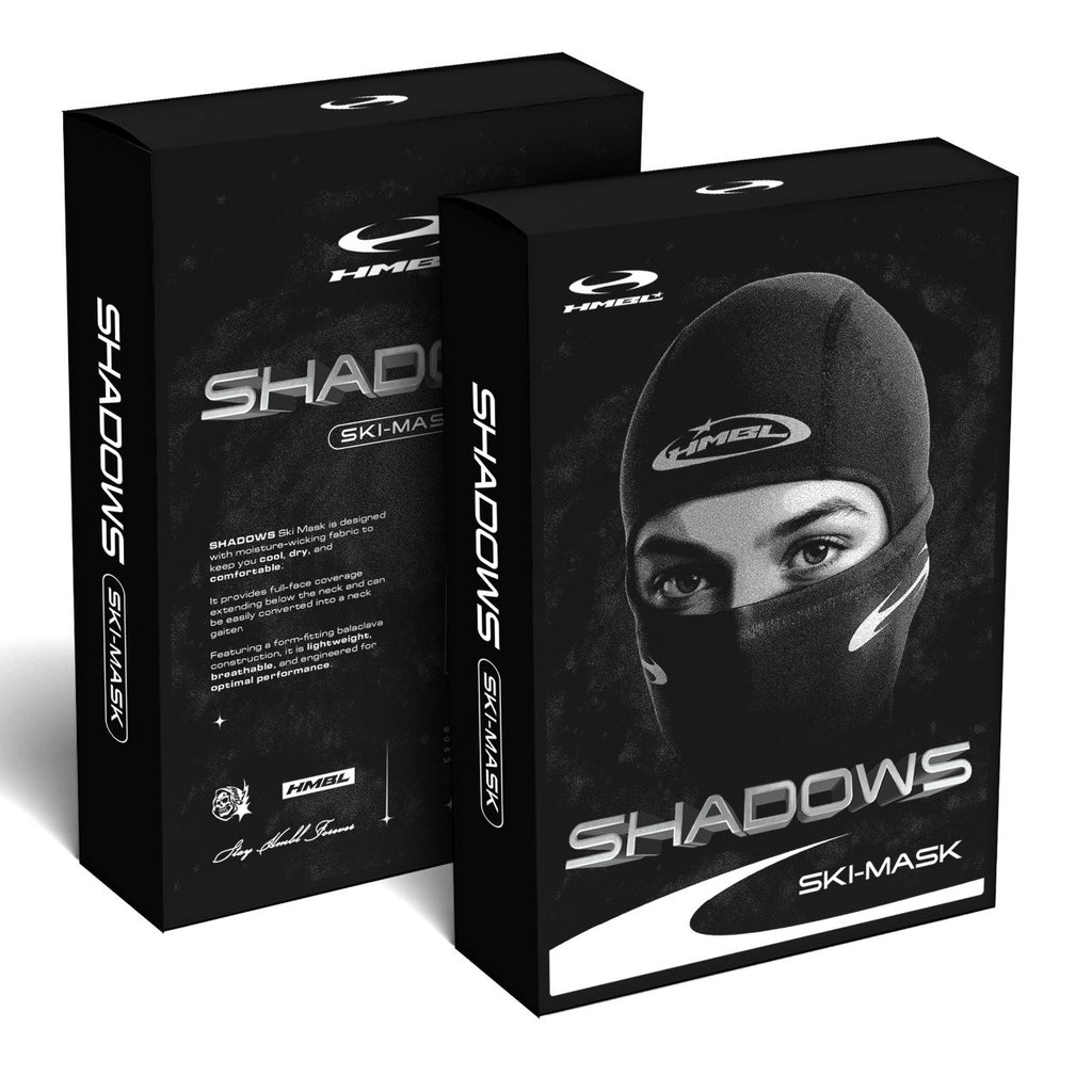 HMBL Original Blackout Reflective Thermal Ski Mask - Multiple Logos
