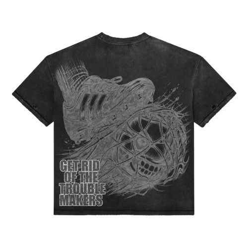 HMBL State University Graphic Tee | Washed Black T-Shirt