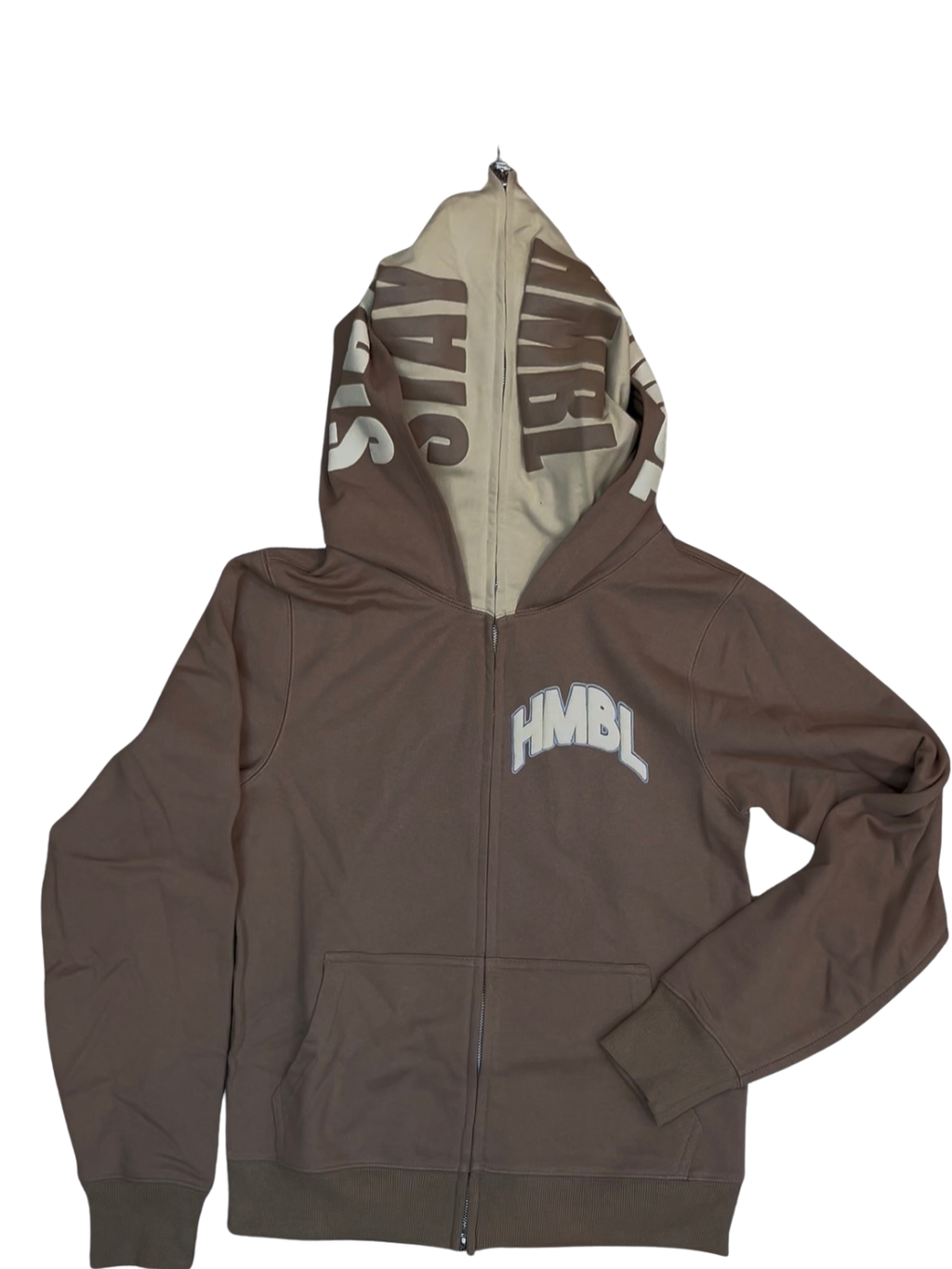 OG FALL TAN DOUBLE HOOD FULL ZIP HOODIE