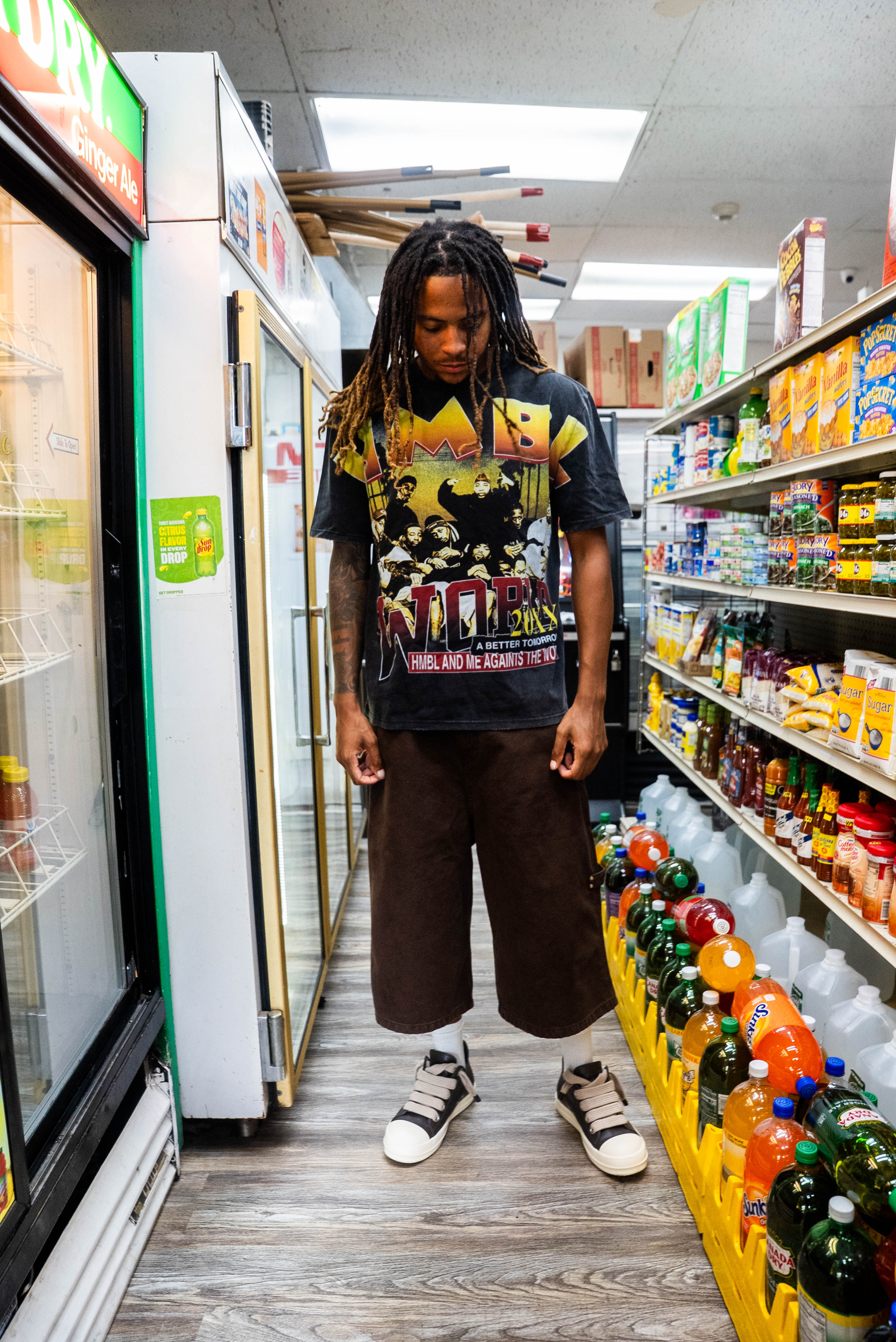 HMBL Against The World Graphic Tee | Vintage Washed 90s Rap T-Shirt