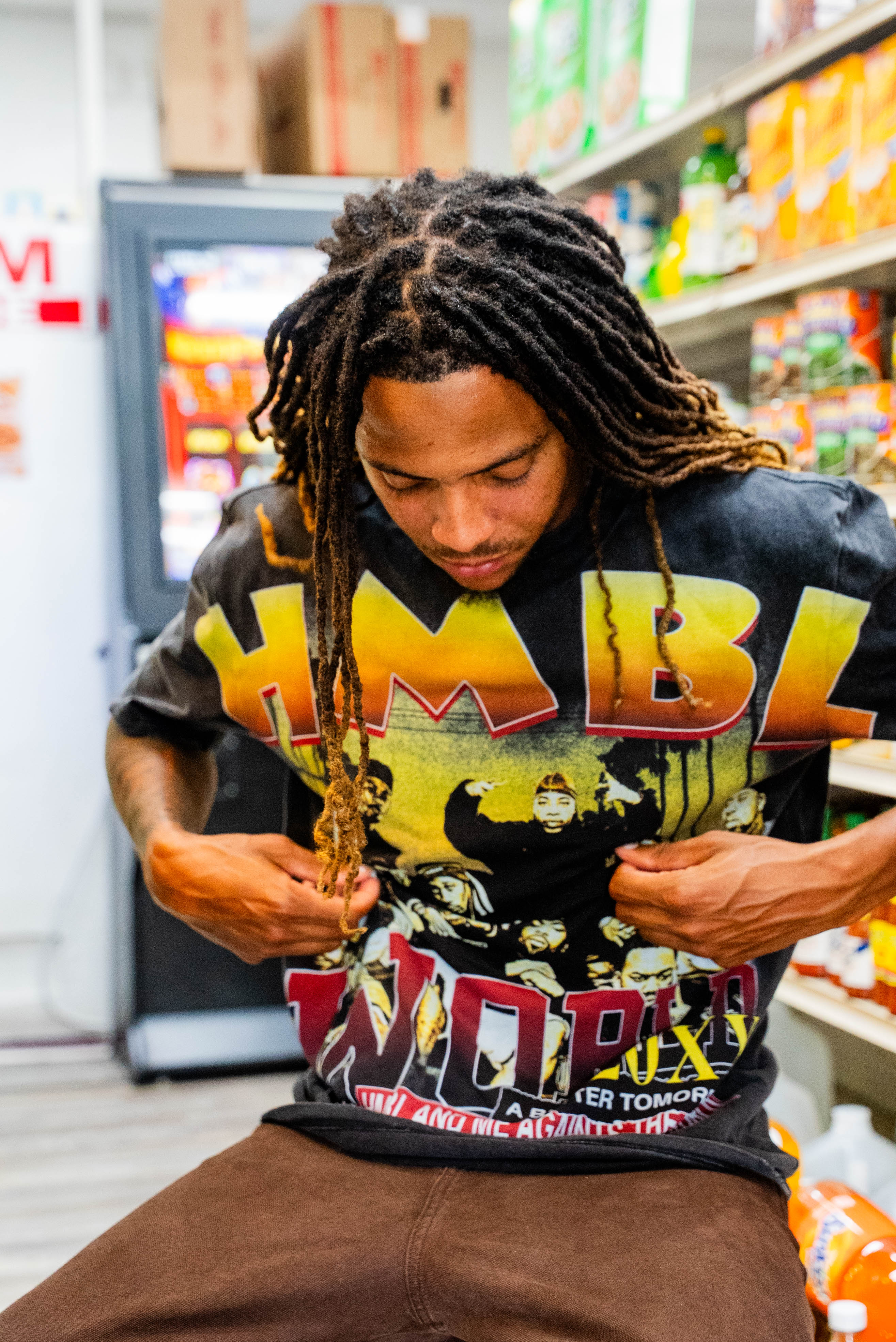 HMBL Against The World Graphic Tee | Vintage Washed 90s Rap T-Shirt