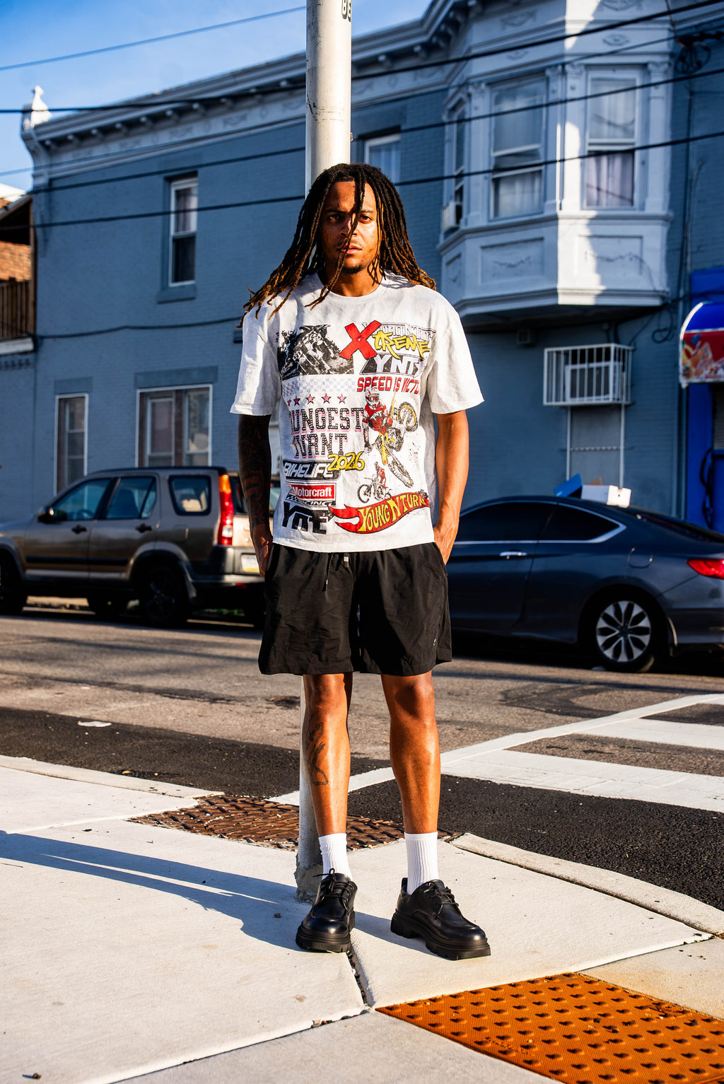 HMBL Young and Turnt Graphic Tee | Xtreme Motocross White T-Shirt