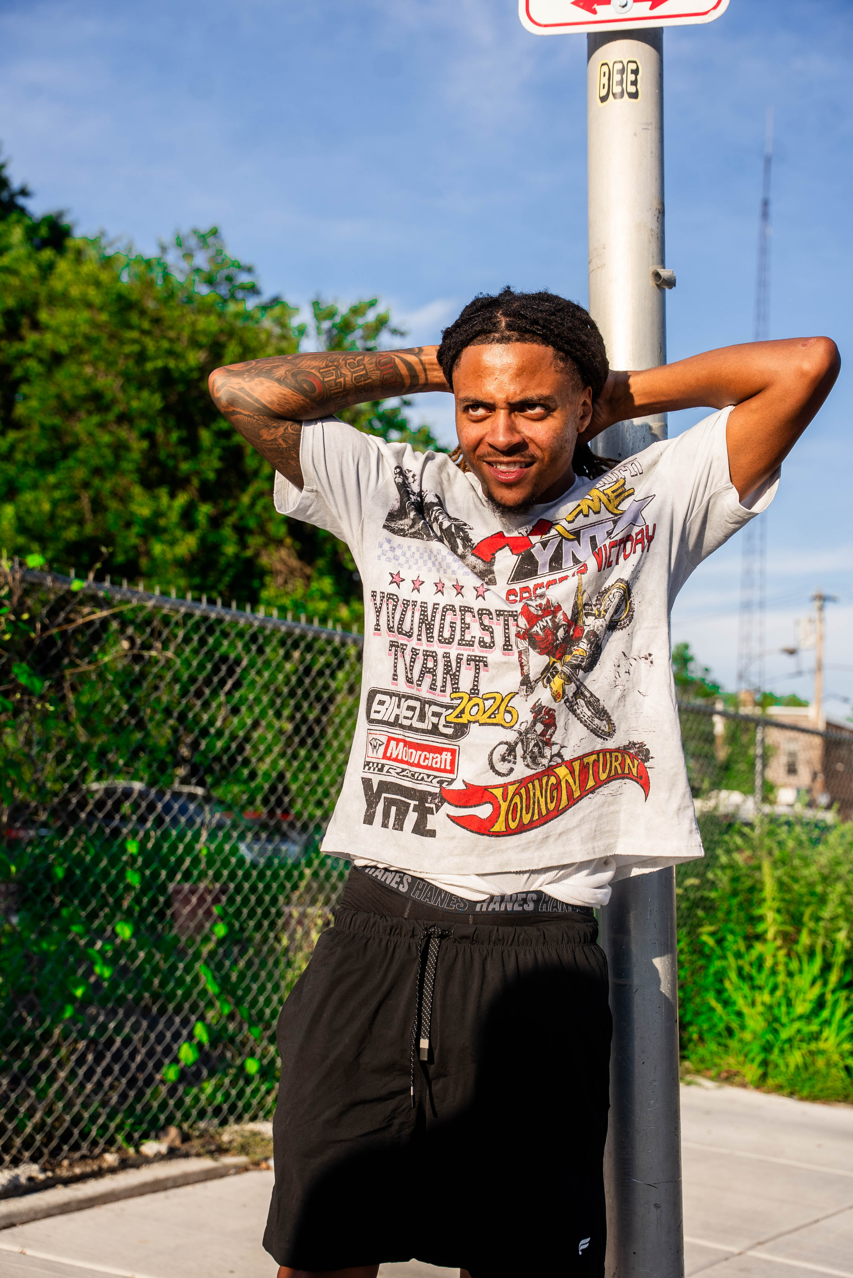 HMBL Young and Turnt Graphic Tee | Xtreme Motocross White T-Shirt
