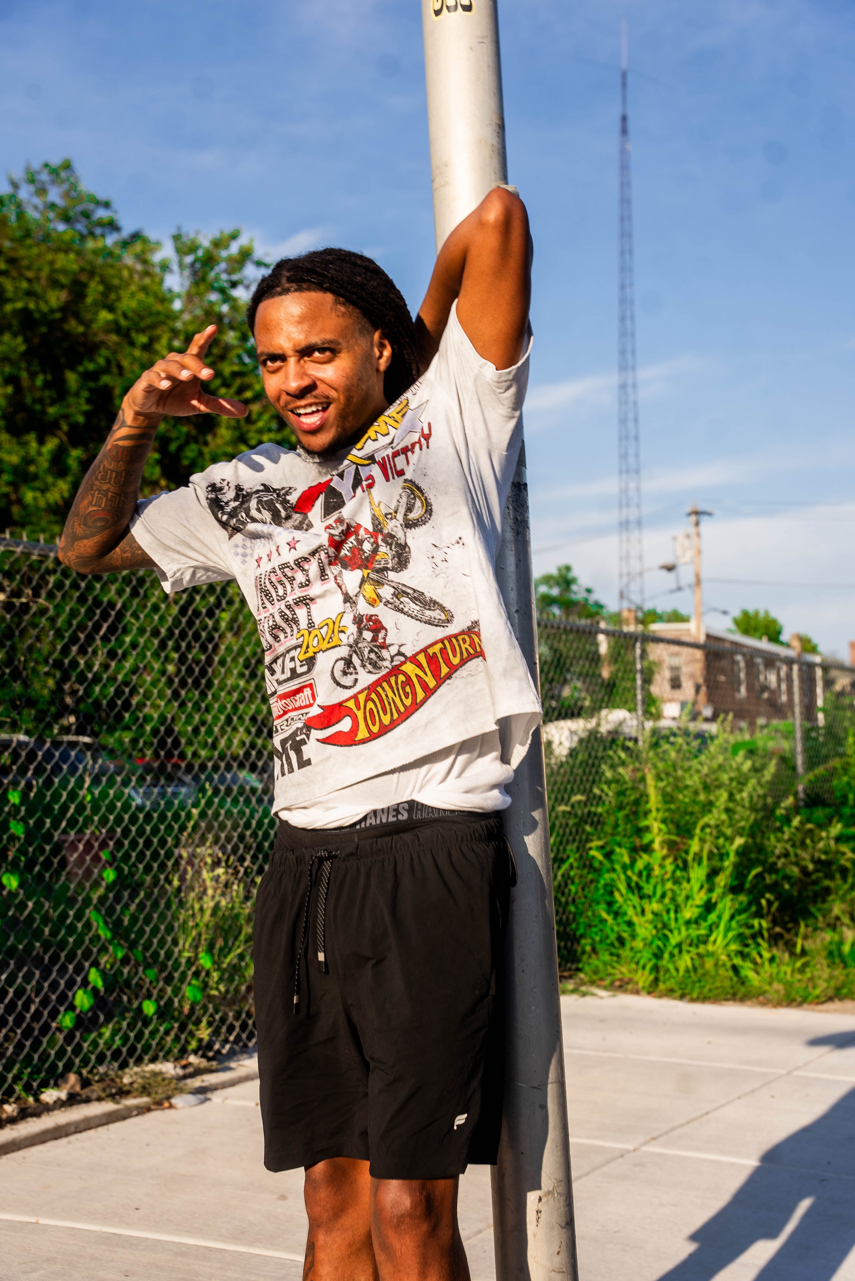 HMBL Young and Turnt Graphic Tee | Xtreme Motocross White T-Shirt