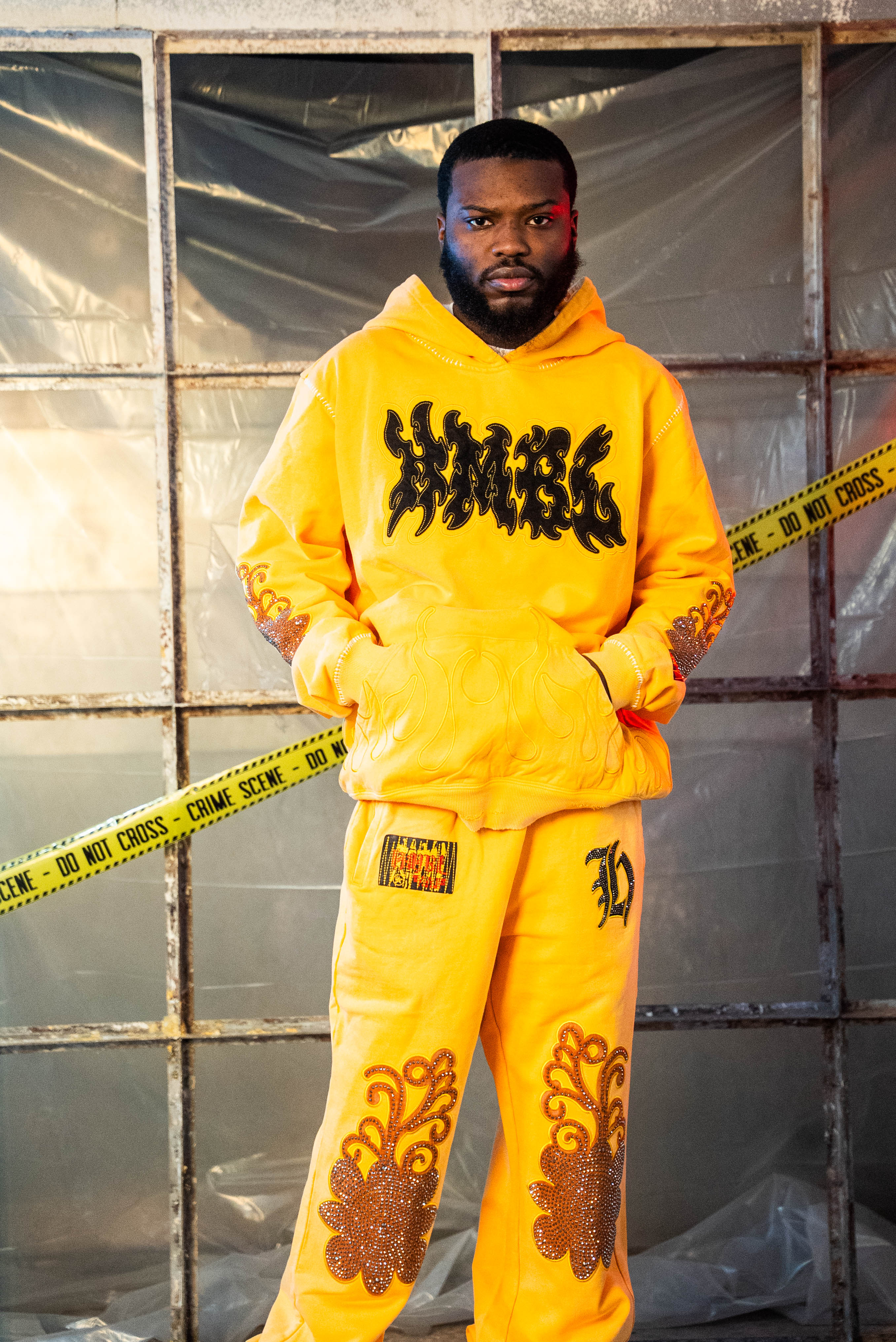 HMBL Yellow SZN 5 NO Rhinestone Pullover (Oversized) Hoodie