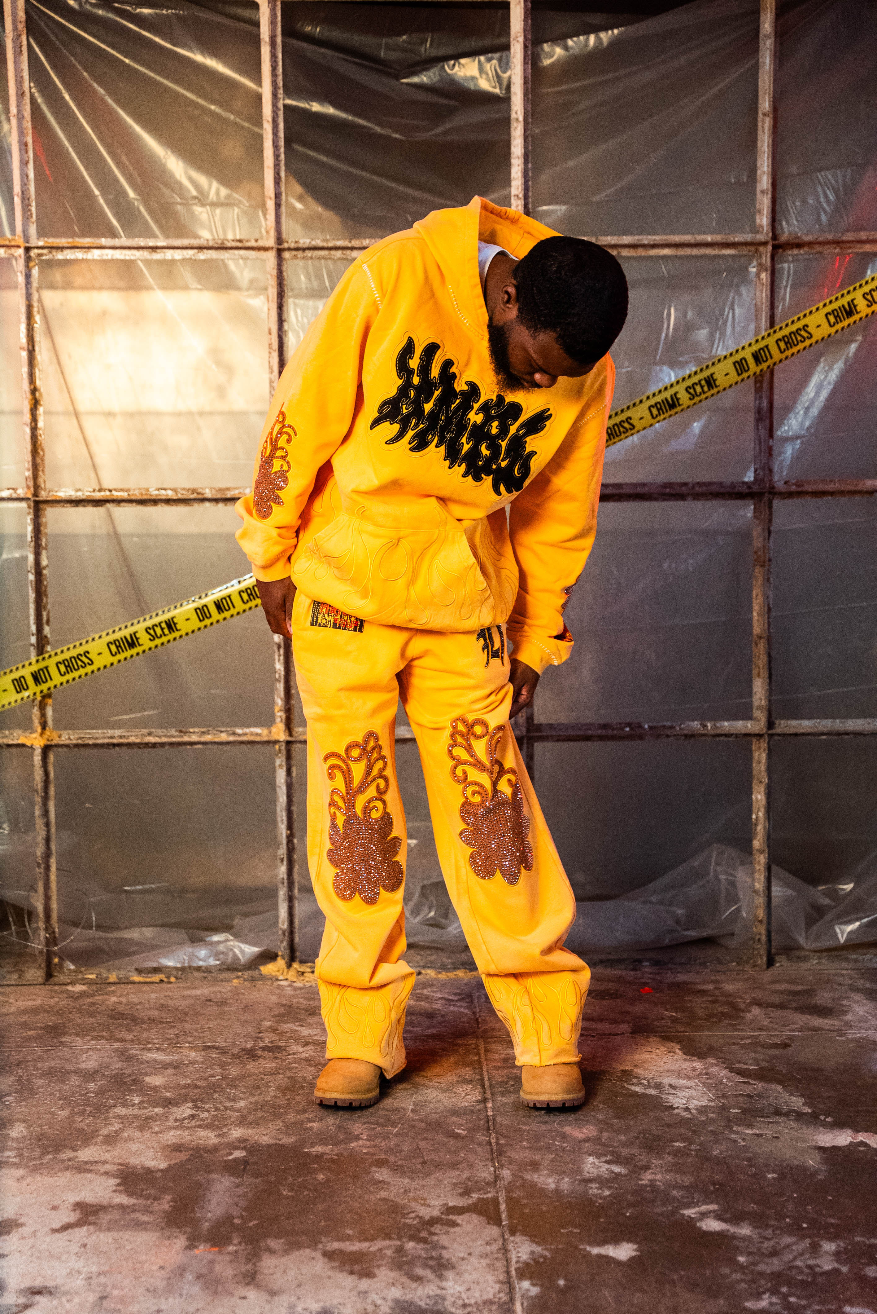 Yellow SZN 5 No Rhinestone FLARED Sweatpants