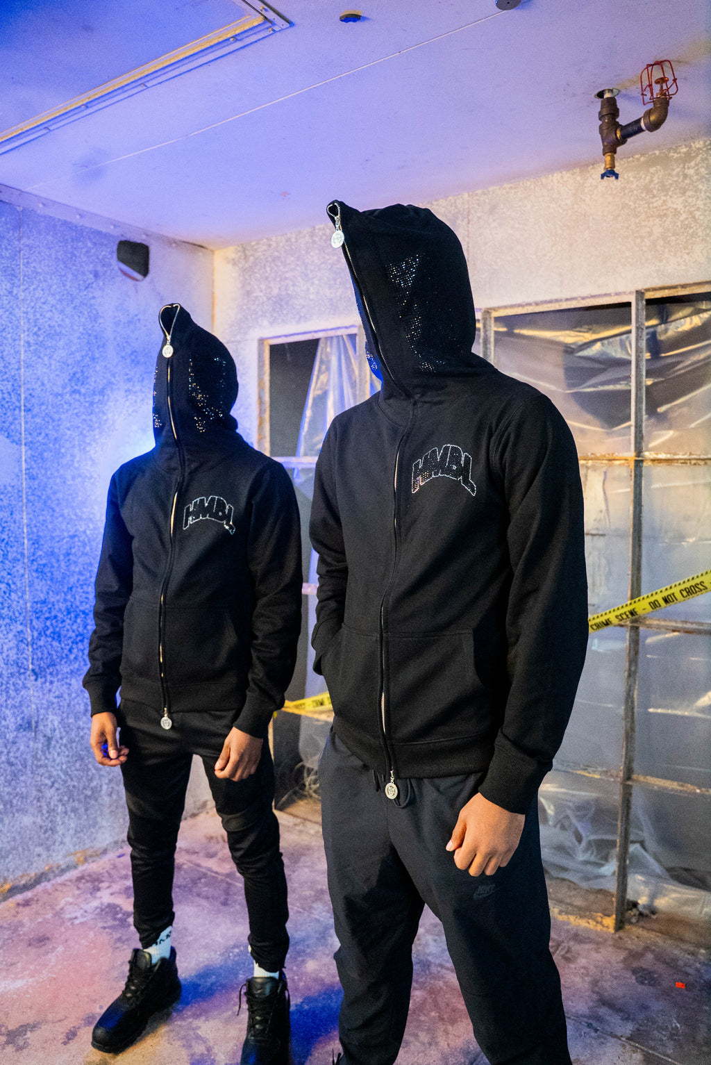 HMBL Black Rhinestone OG Full Zip