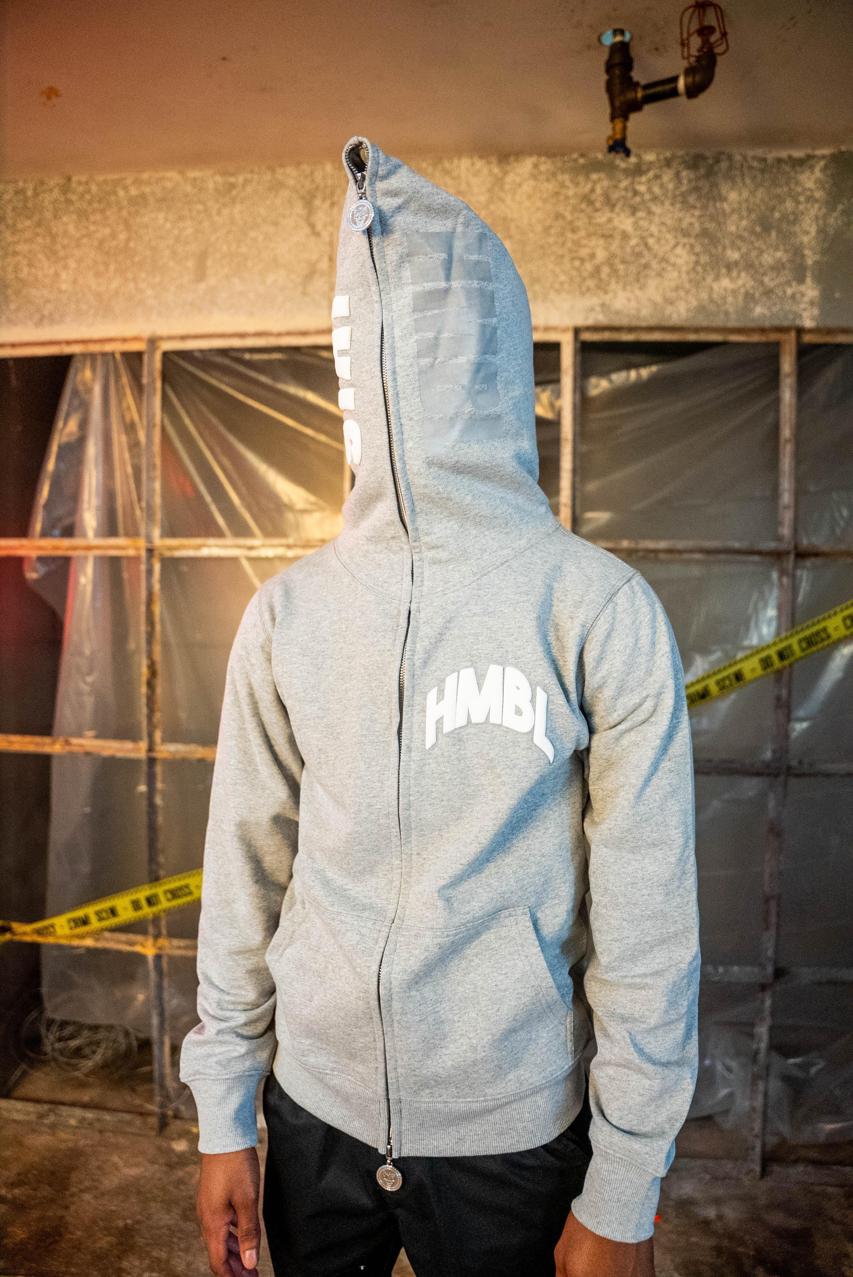 HMBL OG Cool Grey FULL ZIP HOODIE