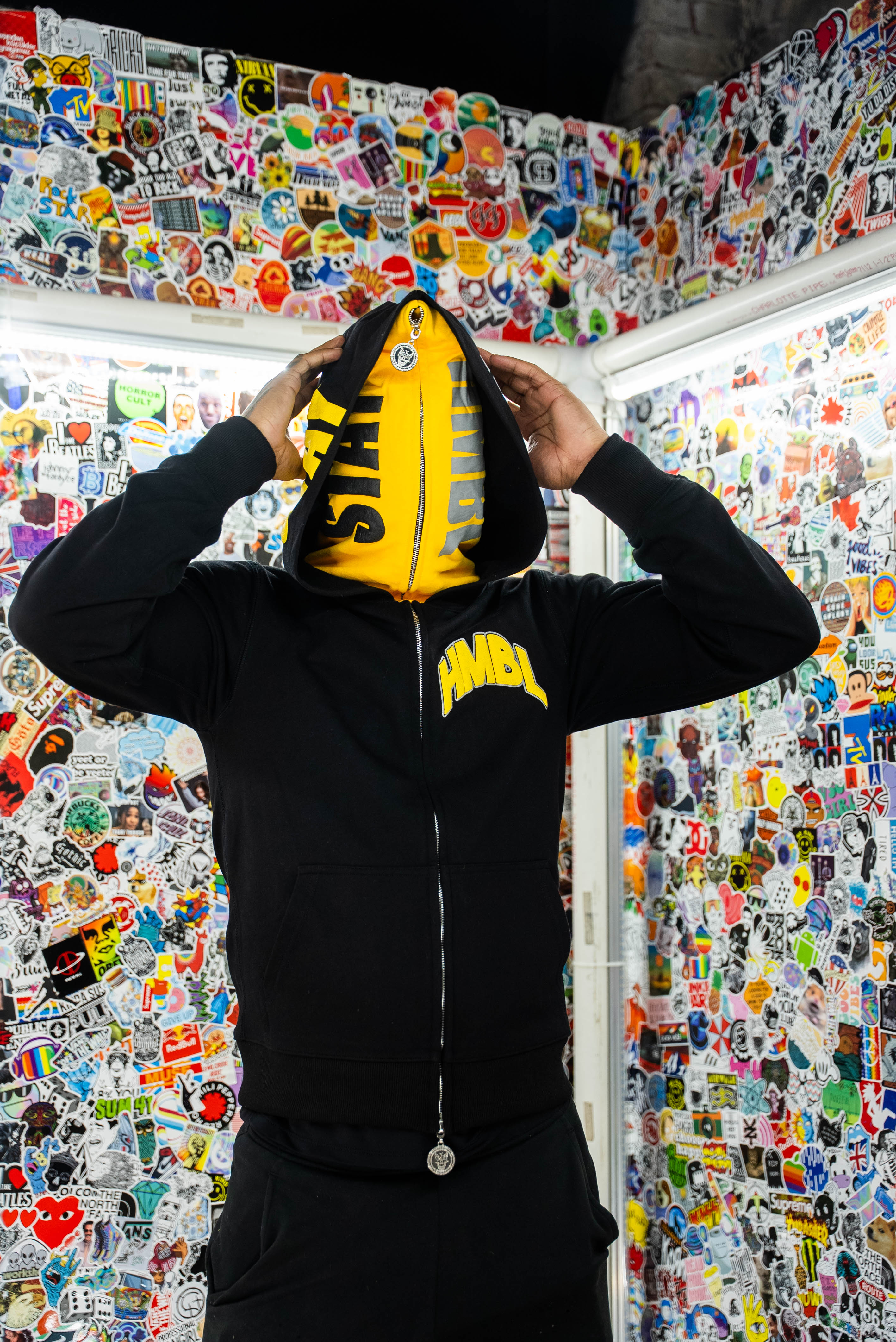 HMBL OG Lighting Yellow Double Full Zip-Up Hood