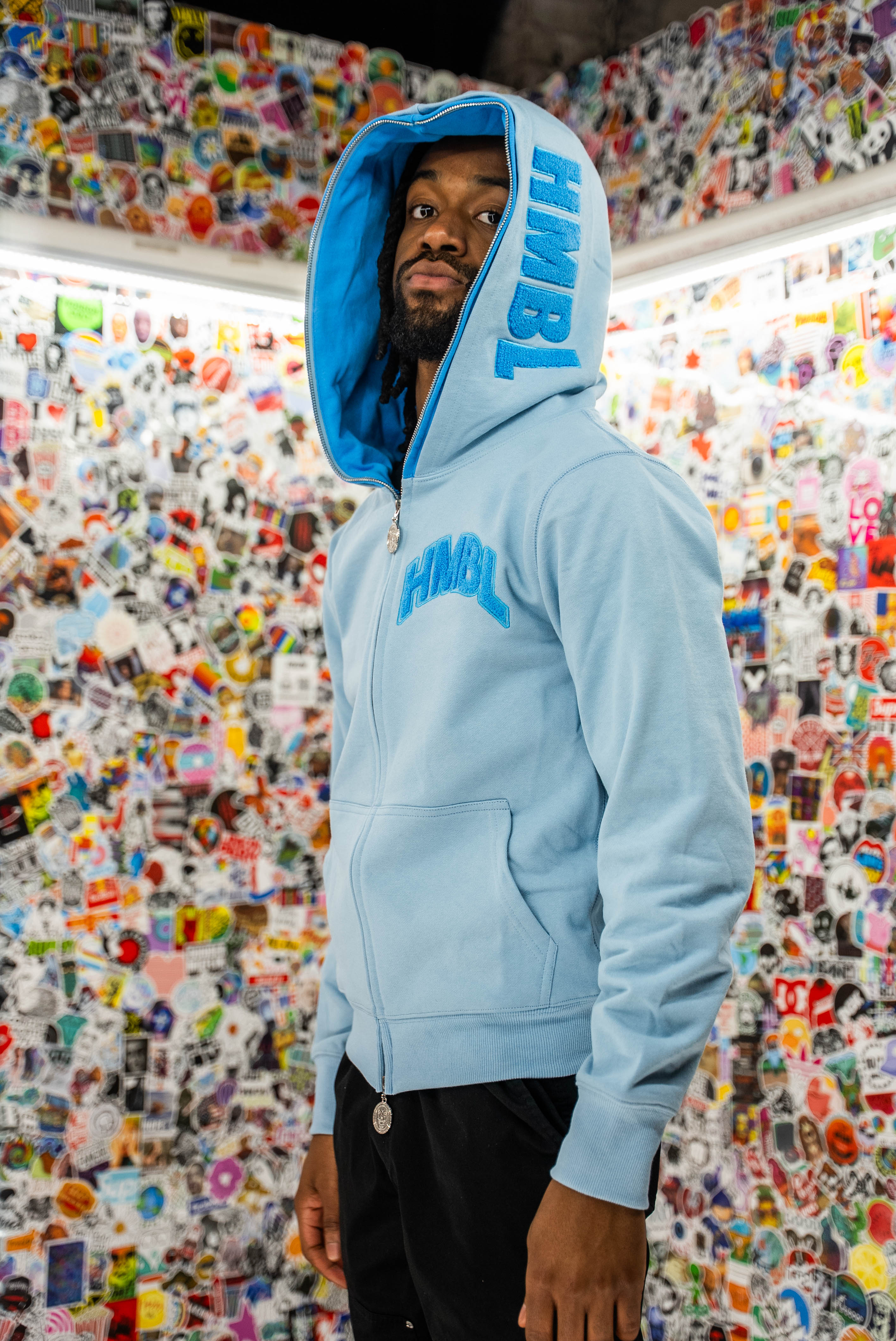 HMBL OG Baby Blueberry Double Full Zip Hood