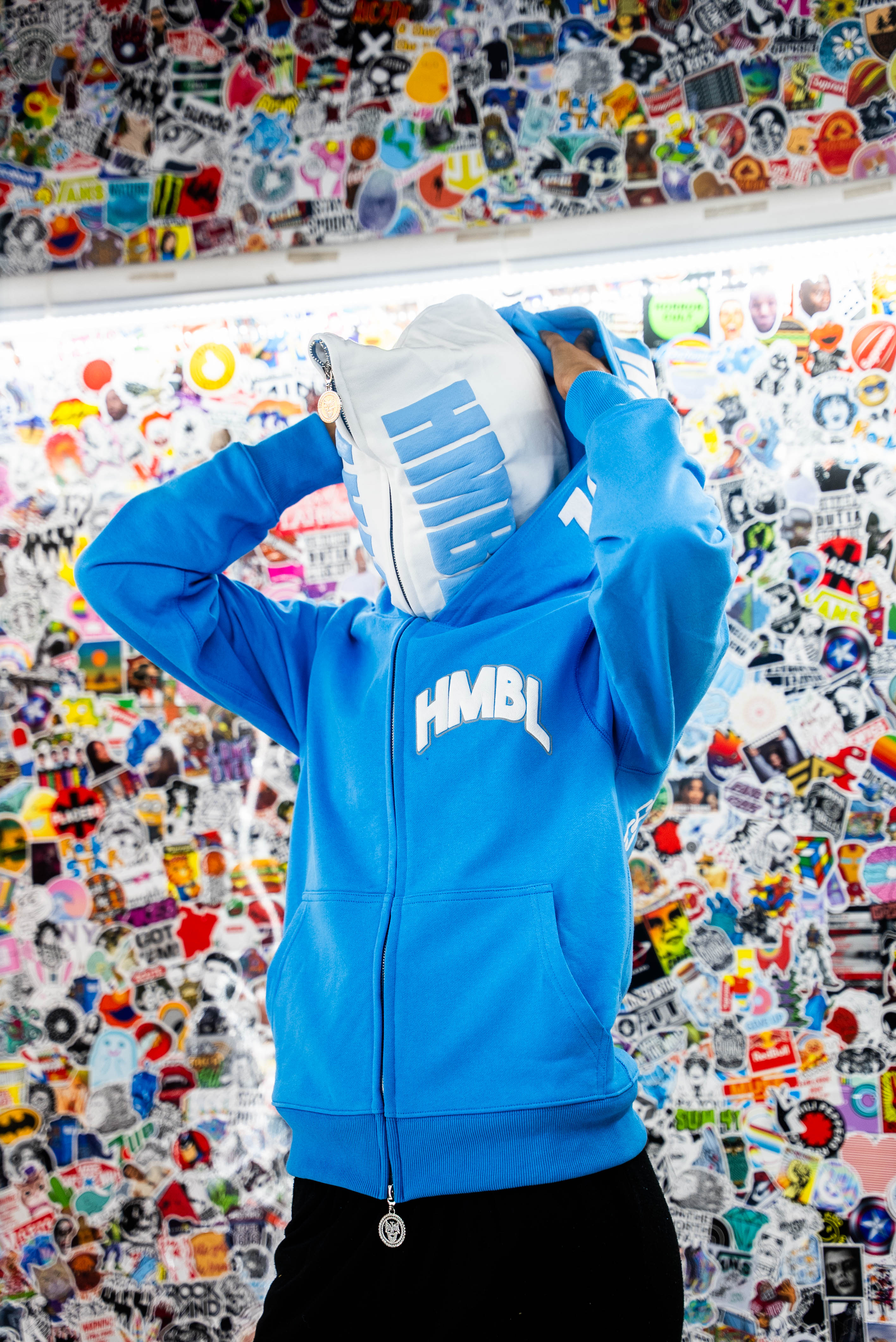 HMBL OG Electric Blue Double Full Zip Hood