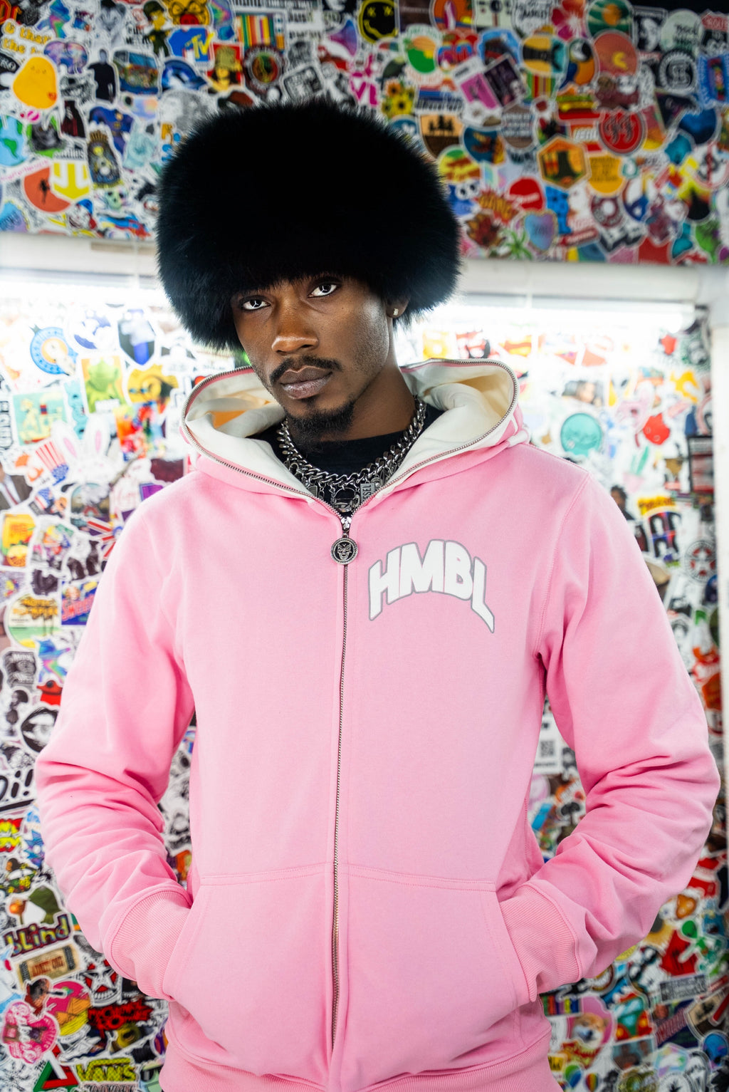OG PINK POTION DOUBLE HOOD FULL ZIP HOODIE