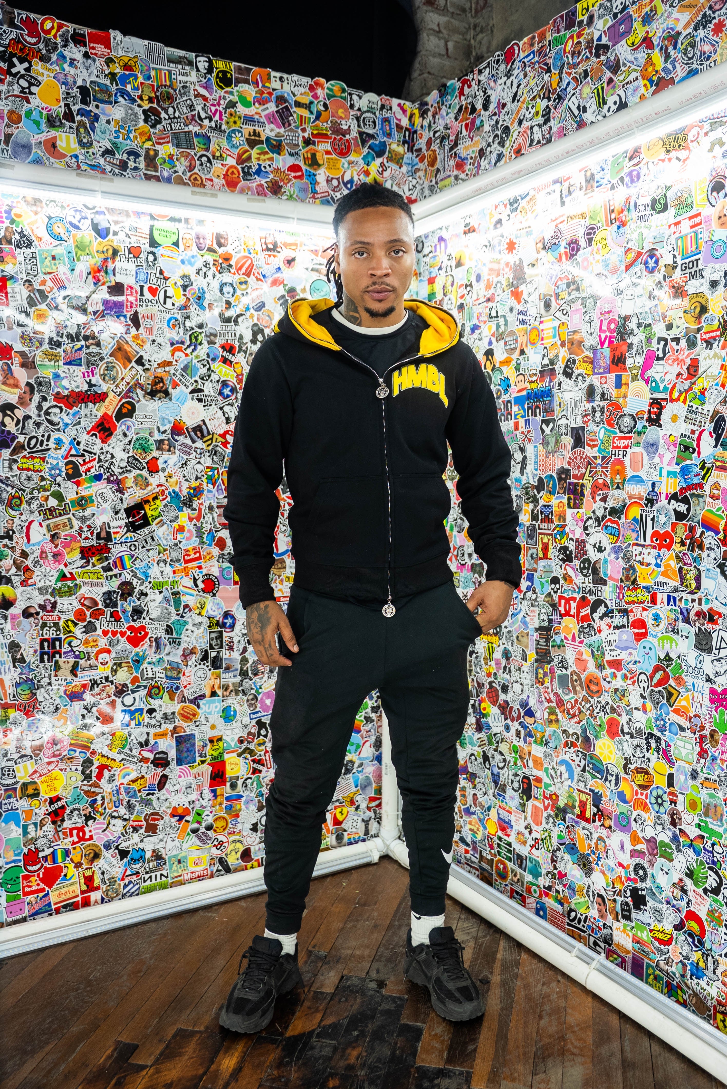 HMBL OG Lighting Yellow Double Full Zip-Up Hood