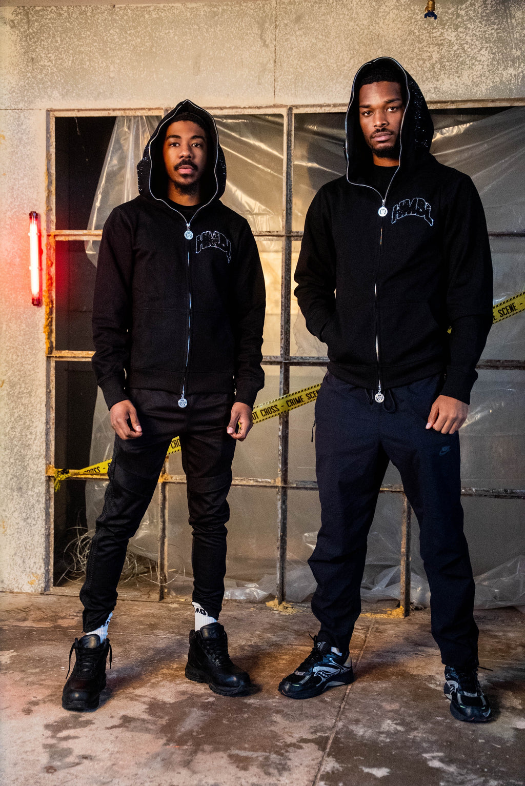 HMBL Black Rhinestone OG Full Zip