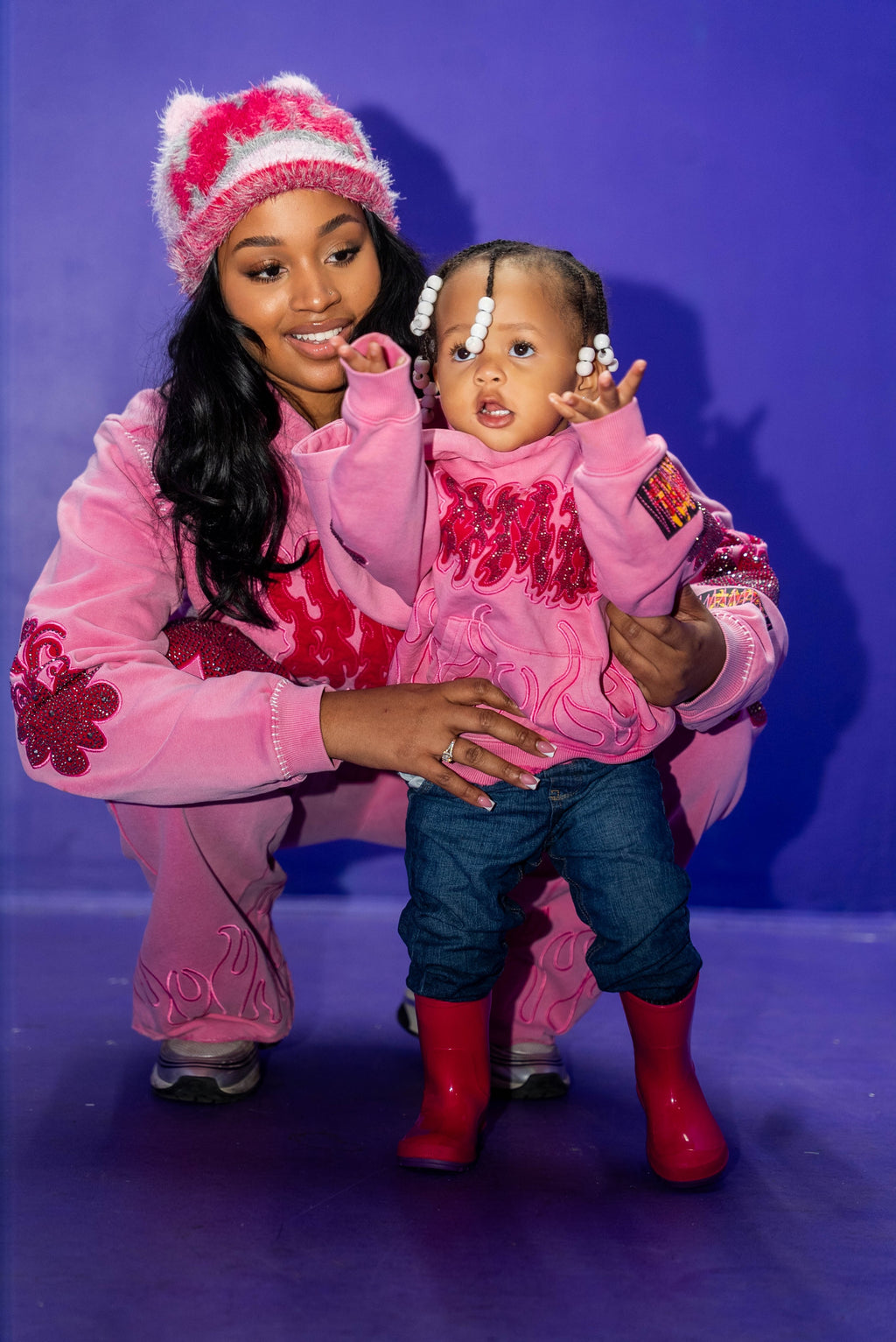 Electric Pink SZN 5 NO Rhinestone Pullover (Oversized) Hoodie