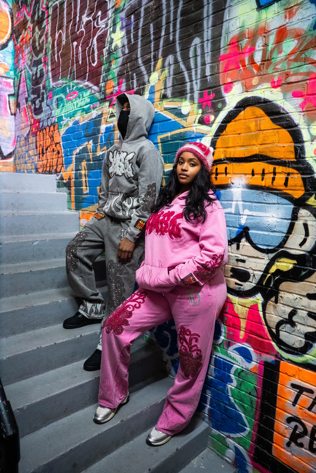 Electric Pink SZN 5 Rhinestone Pullover (Oversized) Hoodie