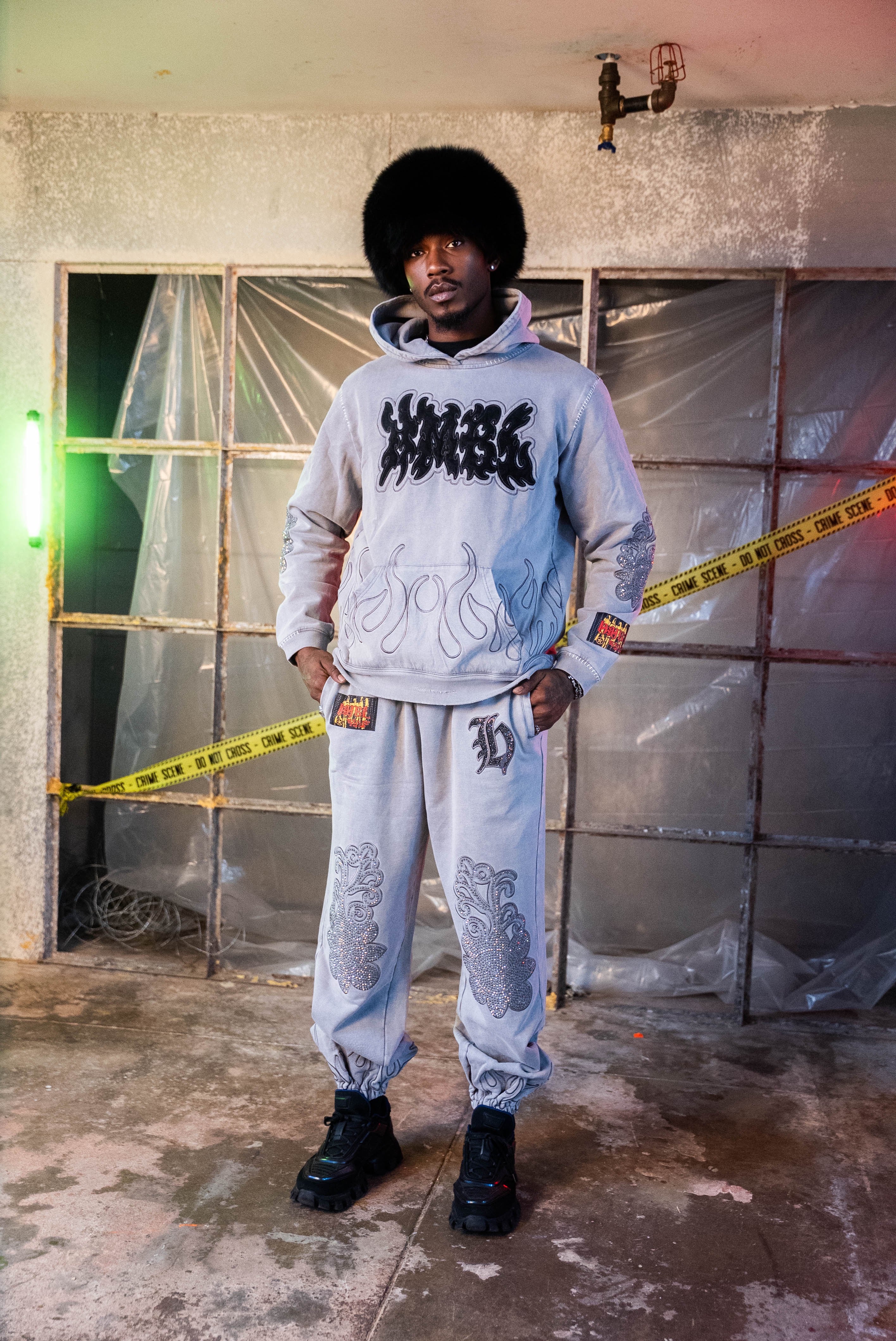 Cool Grey SZN 5 NO Rhinestone Pullover (Oversized) Hoodie