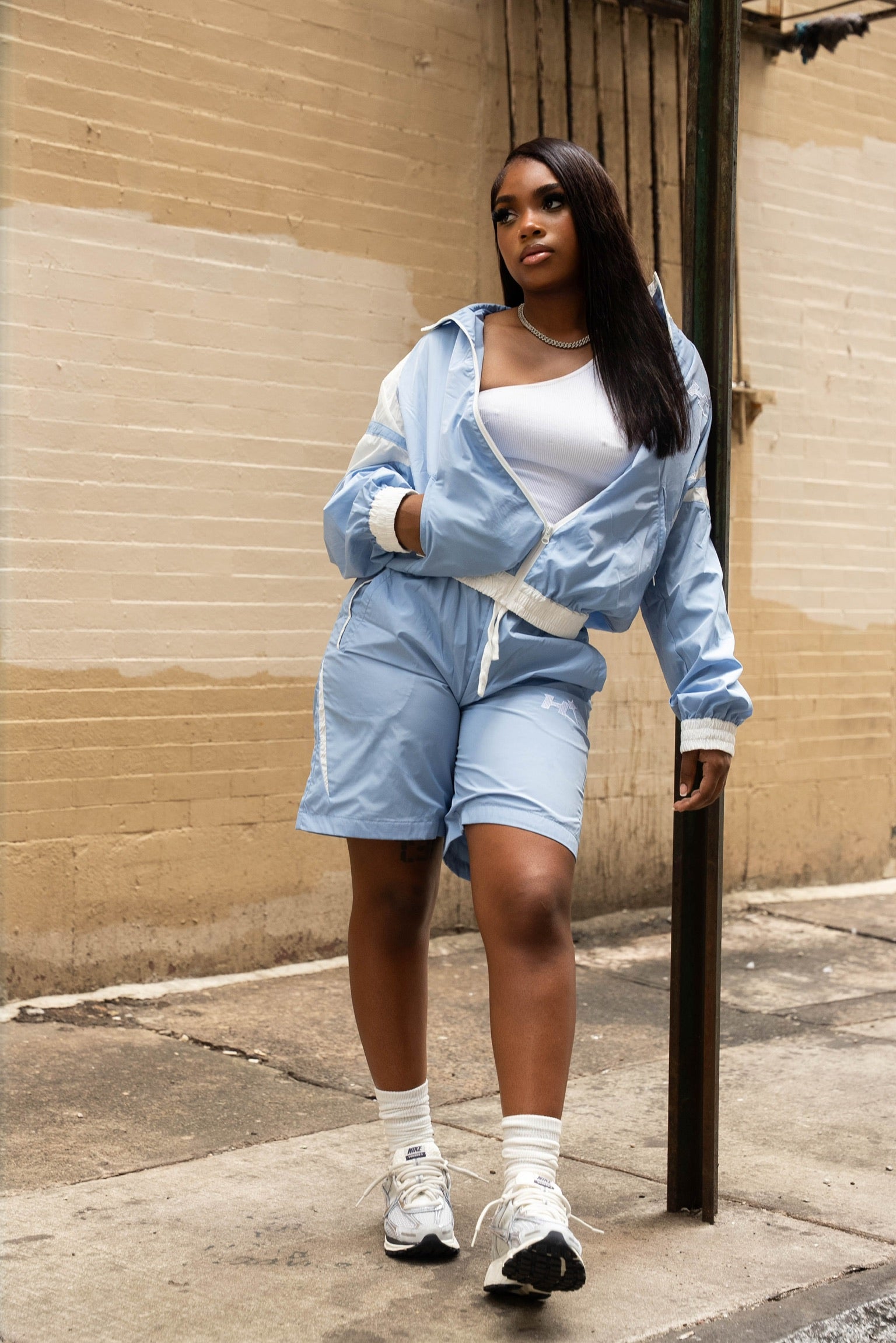 Baby Blue HMBL Star Tracksuit Runner Set