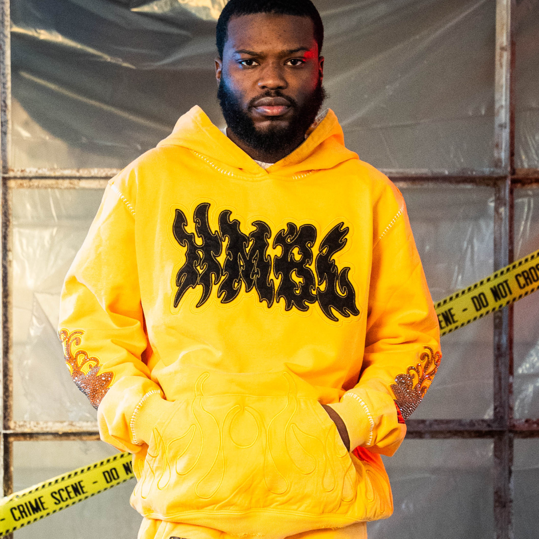 HMBL Yellow SZN 5 NO Rhinestone Pullover (Oversized) Hoodie